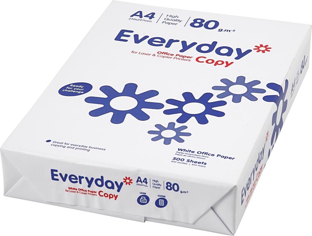 Tegnepapir - A4 - 210X297 Mm - 80 G - Hvid - 5X500 Ark