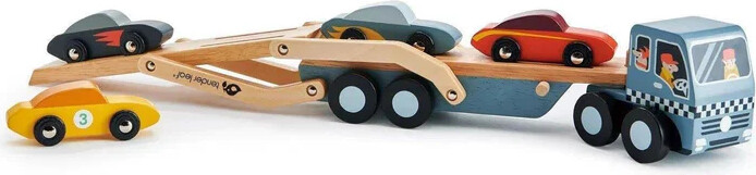 Tender Leaf - Biltransporter Legetøj I Træ