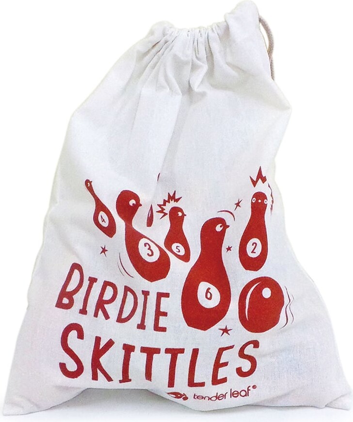 Bowlingsæt Til Børn Med Duekegler - Træ - Tender Leaf