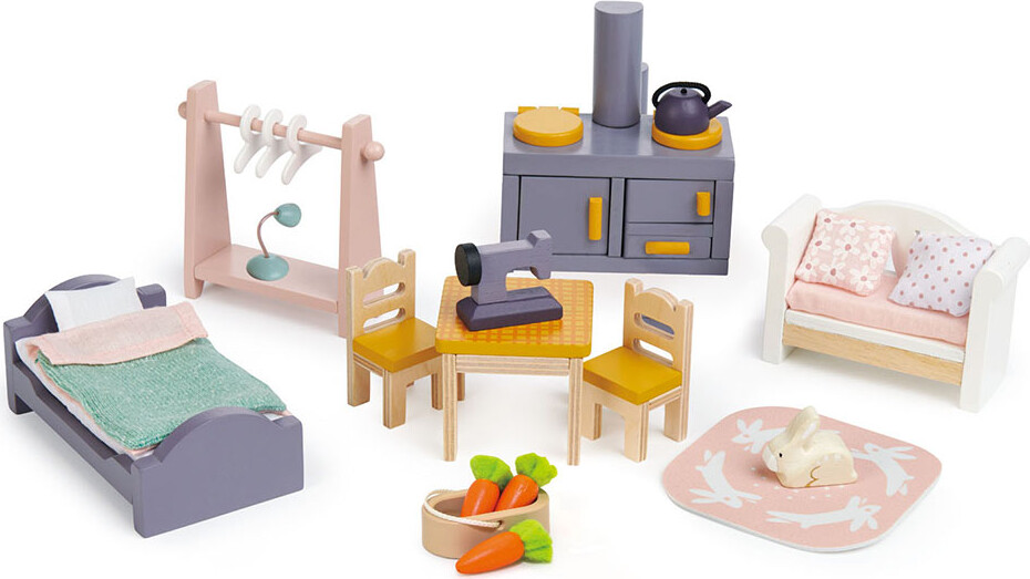 Tender Leaf - Cottontail Cottage - Dukkehus Med Møbler
