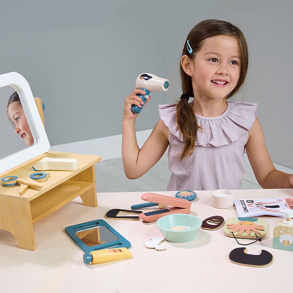 Frisør Legetøjssæt - Træ - Tender Leaf