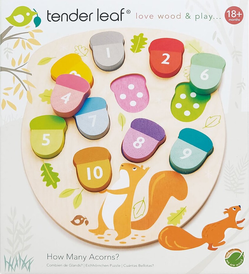 Puslespil Med Tal - Ahornjagt - 10 Brikker - Tender Leaf