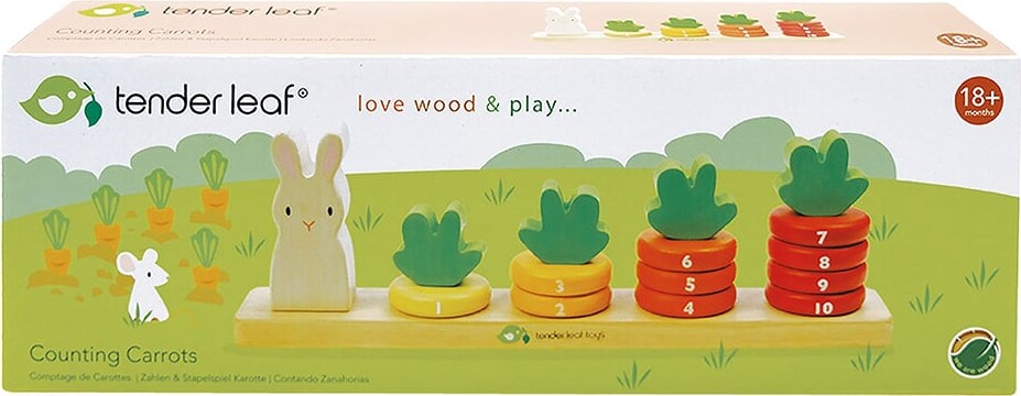 Stablelegetøj Med Tal - Gulerodsbed - Tender Leaf