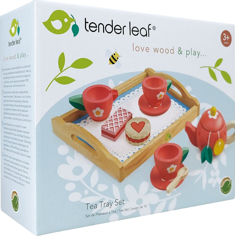 Tesæt Til Børn - Jordbær - Træ - 12 Dele - Tender Leaf -- Jordbær