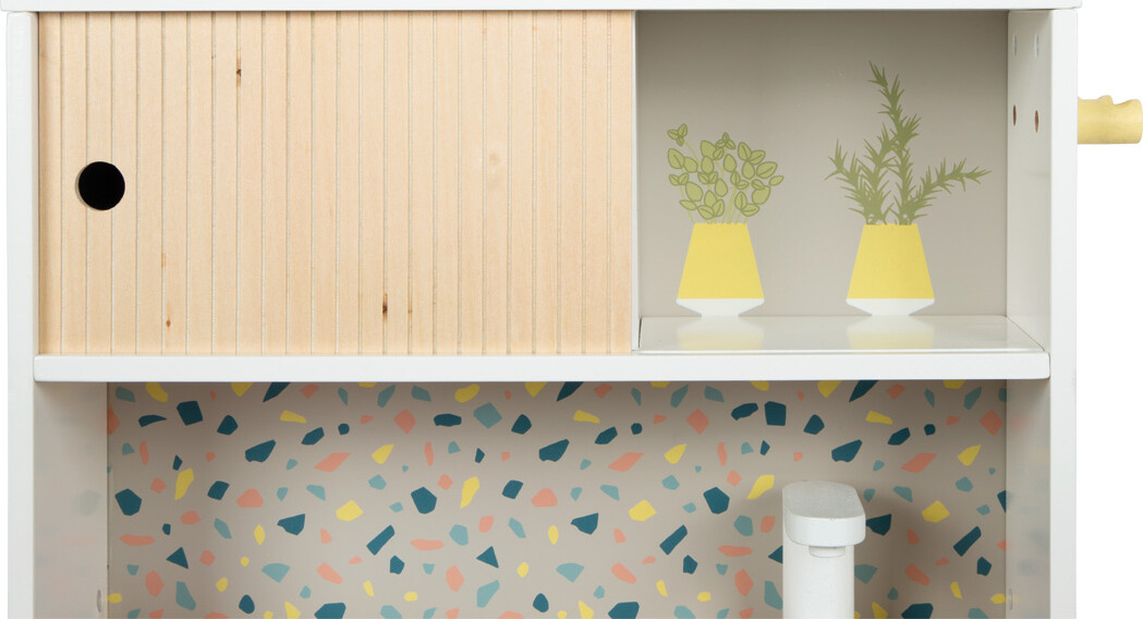 Small Foot - Terrazzo Legekøkken Med Tilbehør - Træ - Kompakt