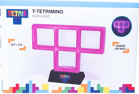 Tetris - Purple Neon Light - Purple - 21Cm X 14Cm