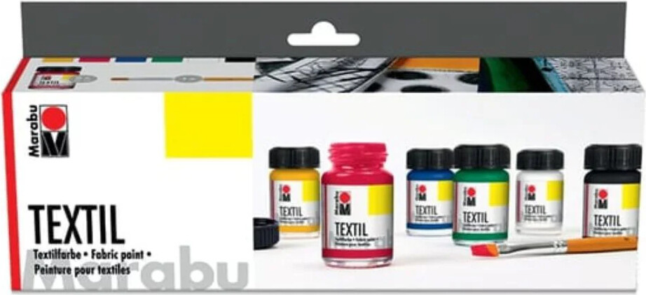 Marabu - Textil - Tekstilfarve Sæt - 6X15 Ml