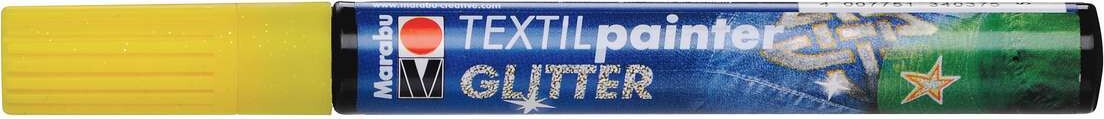 Marabu - Textil Painter Glitter - Gul - Tekstiltusch