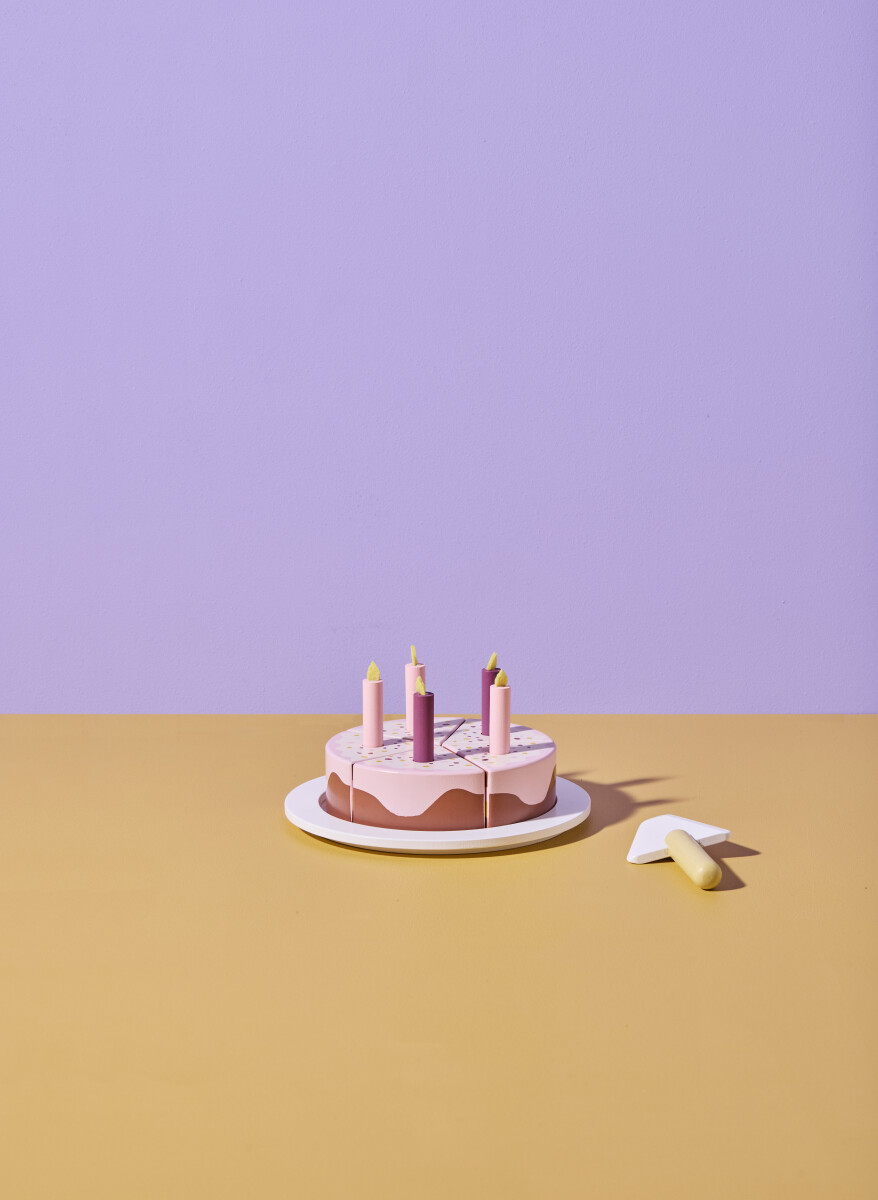 Legemad I Træ Med Velcro - Fødselsdagskage - Kids Concept