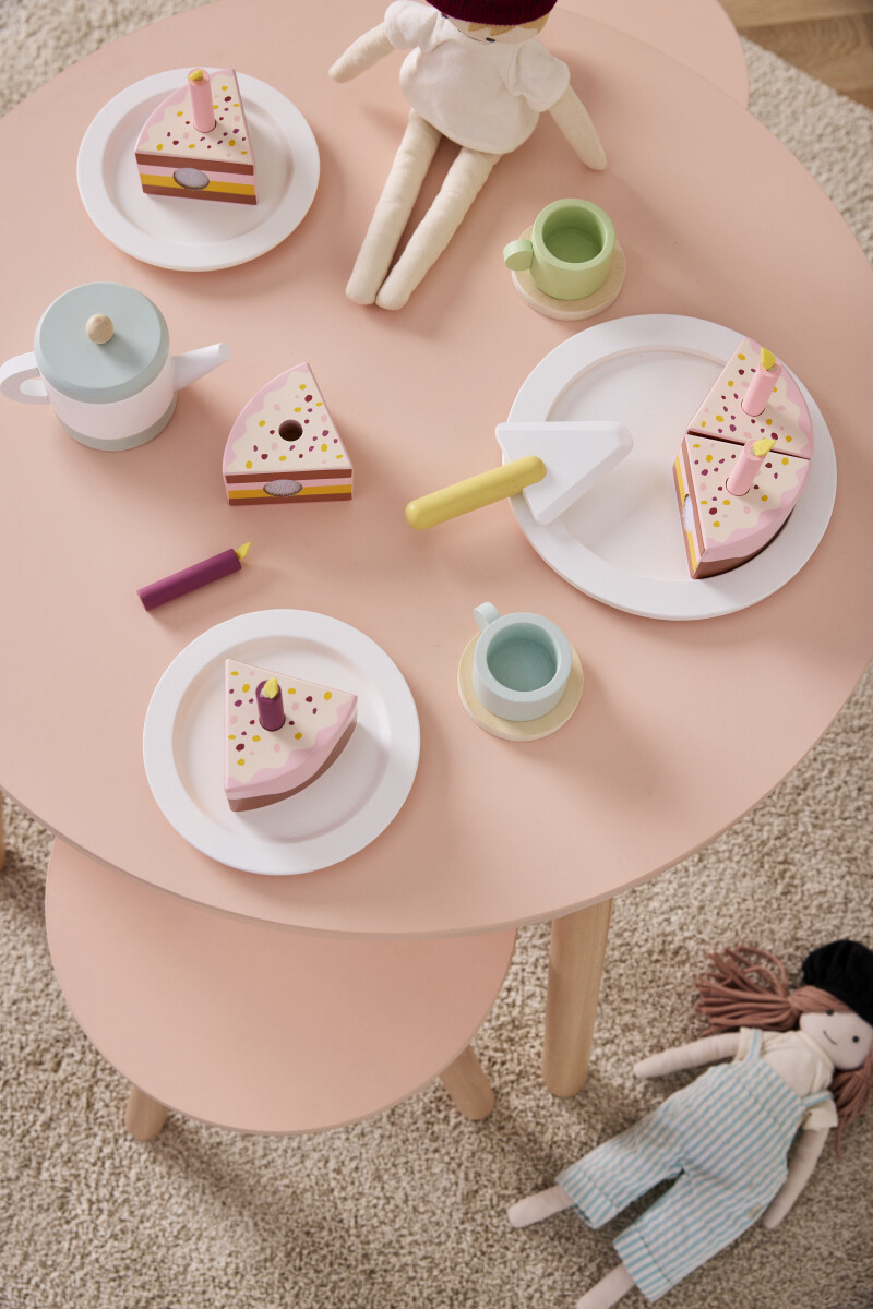 Legemad I Træ Med Velcro - Fødselsdagskage - Kids Concept