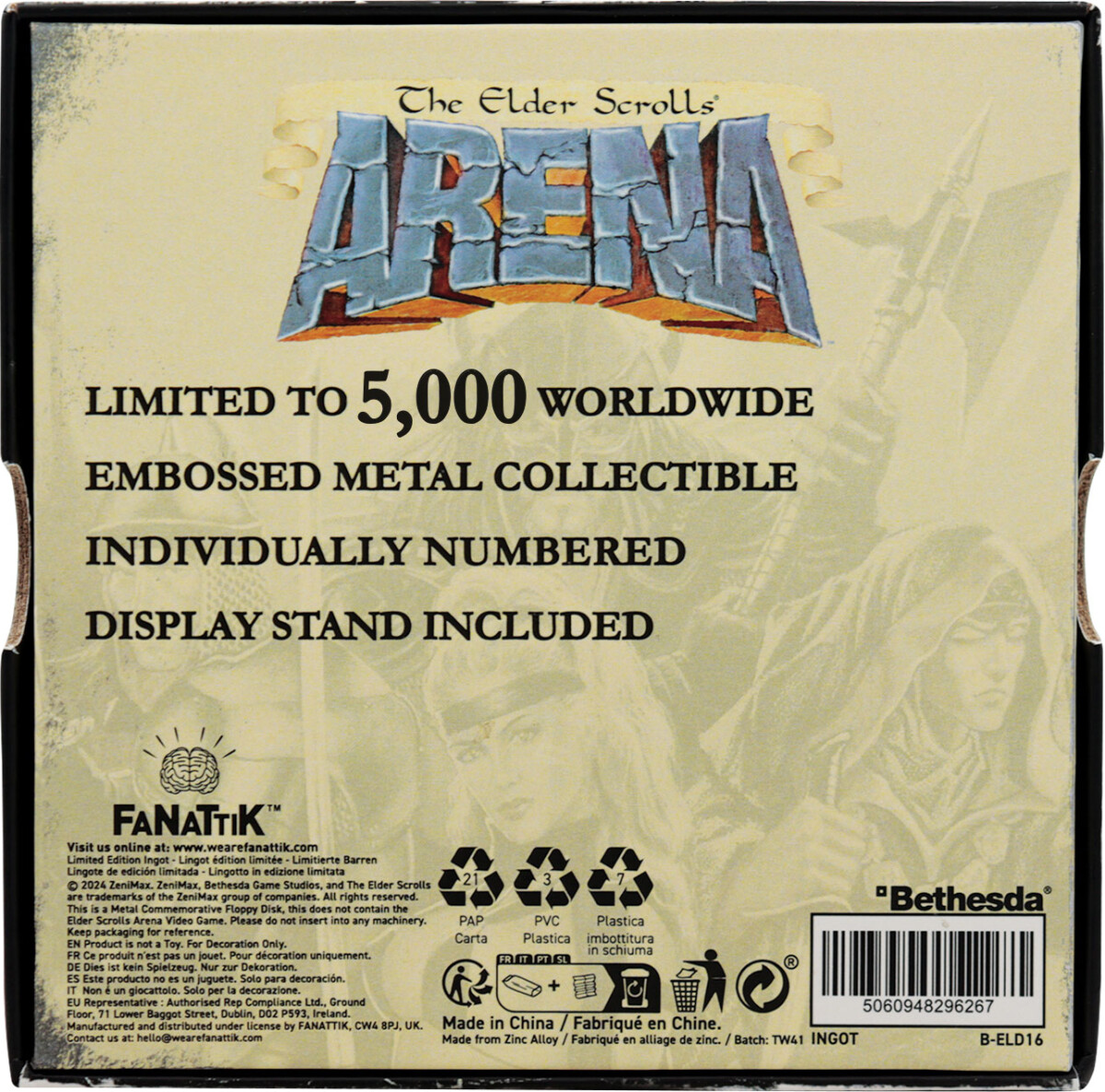 The Elder Scrolls Arena Floppy Disk Replica