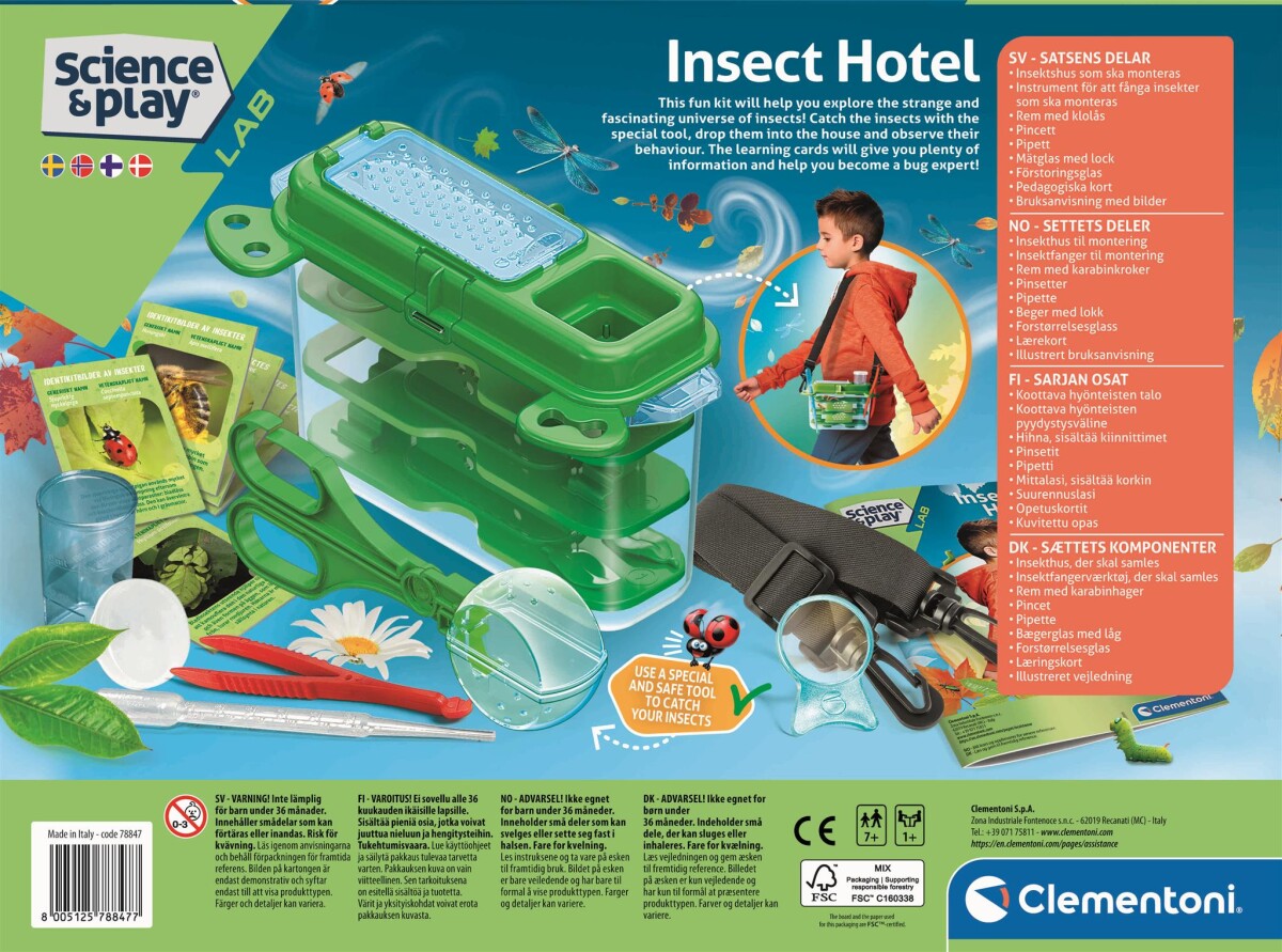 Clementoni - Science Play - Insektsæt Med Insektboks Til Børn