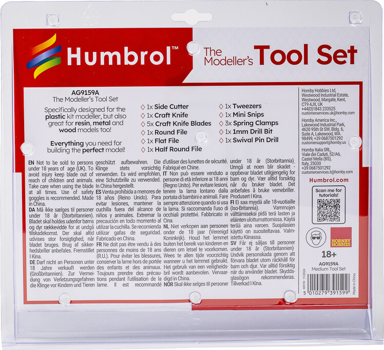 Humbrol - Værktøj Til Modellering - Modellers Tool Set - 13 Dele