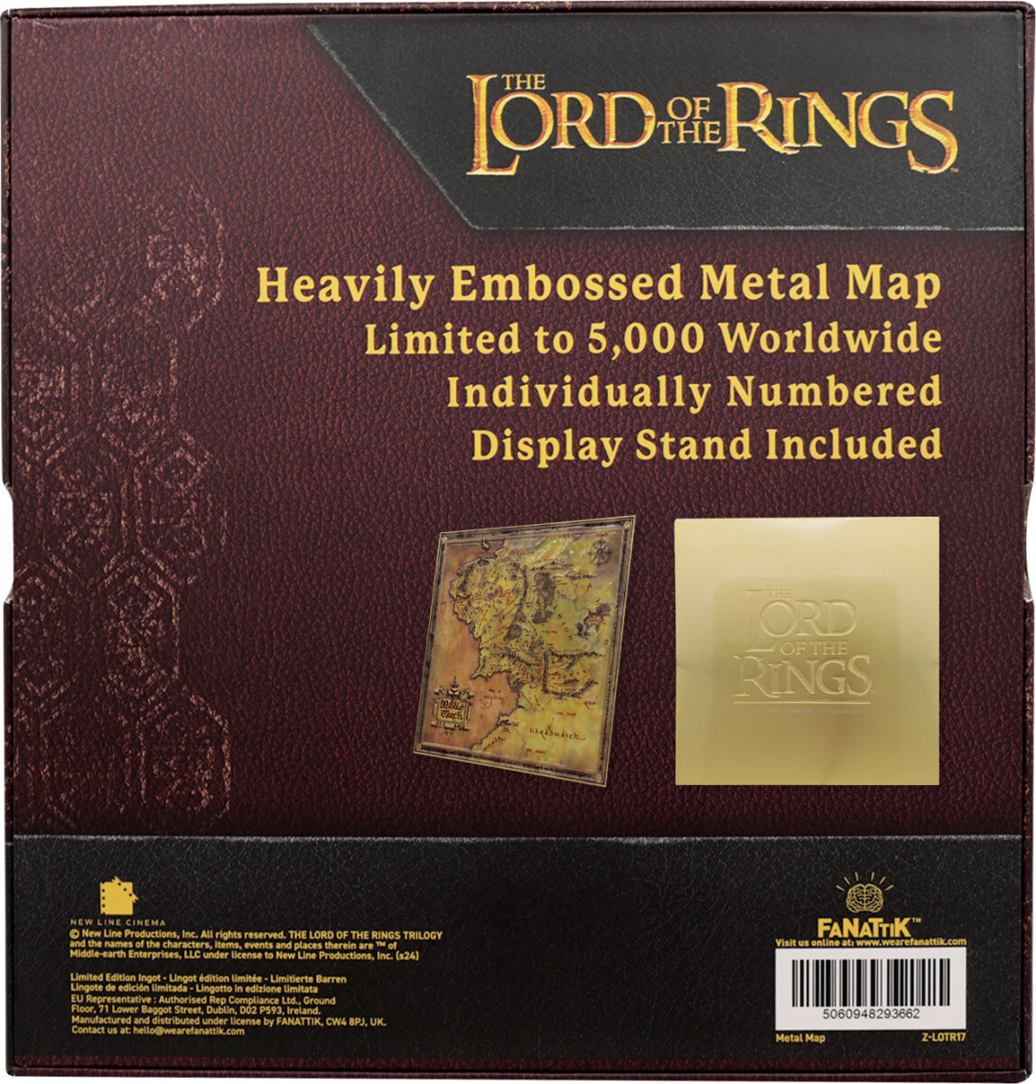 The Lord Of The Rings Metal Map