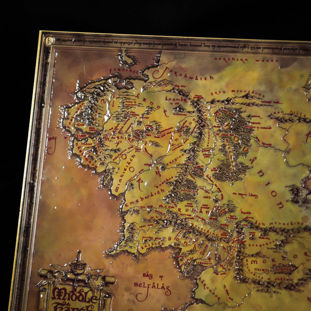 The Lord Of The Rings Metal Map
