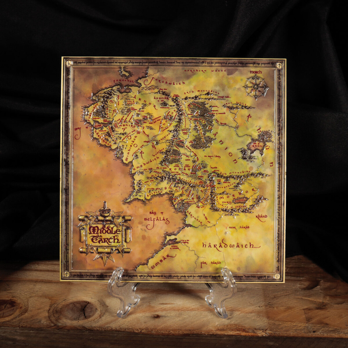 The Lord Of The Rings Metal Map