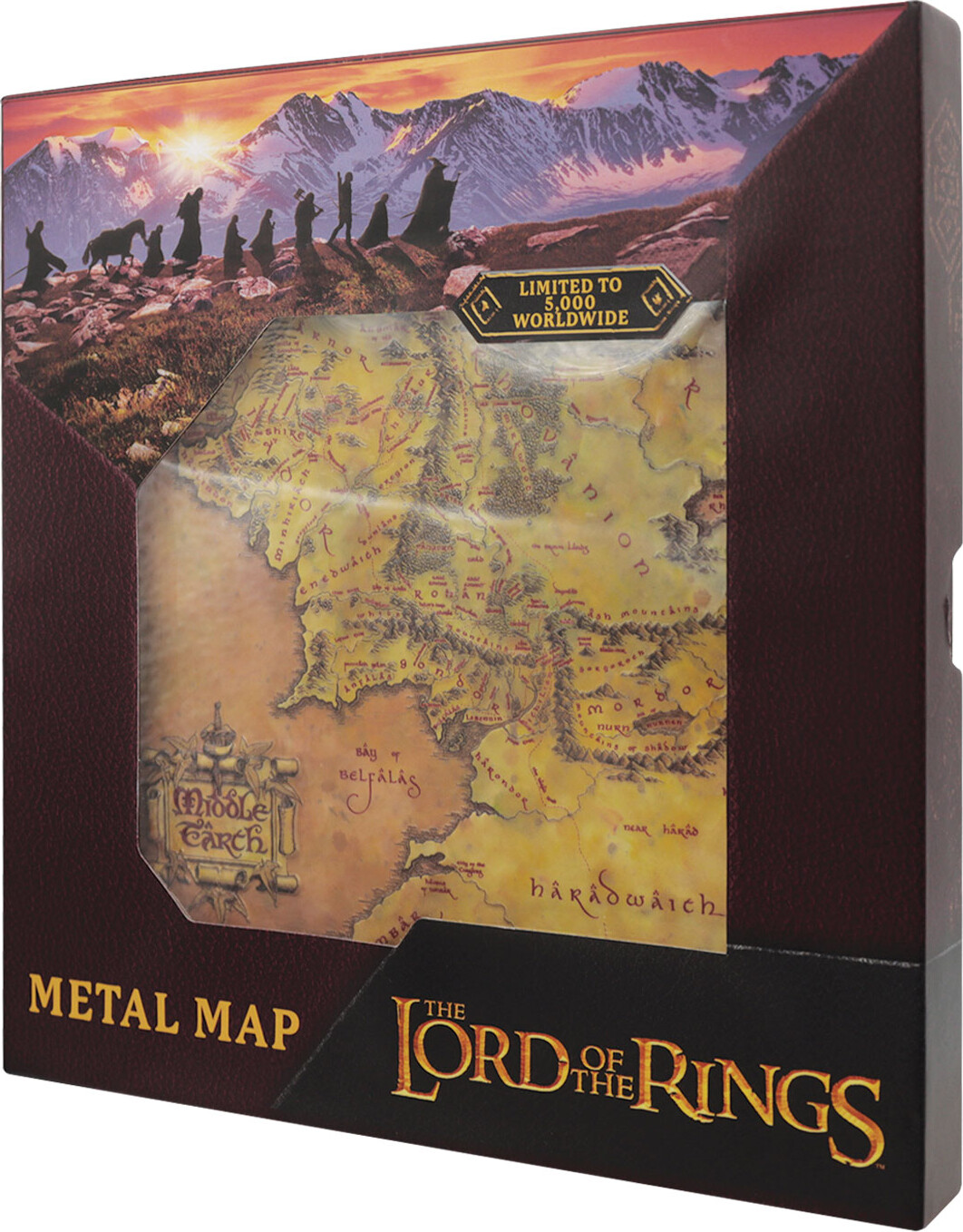 The Lord Of The Rings Metal Map