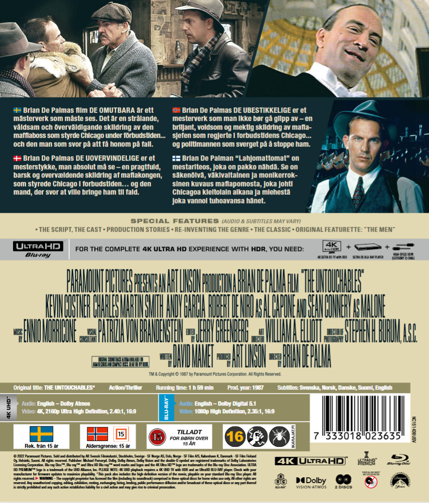 The Untouchables - Steelbook
