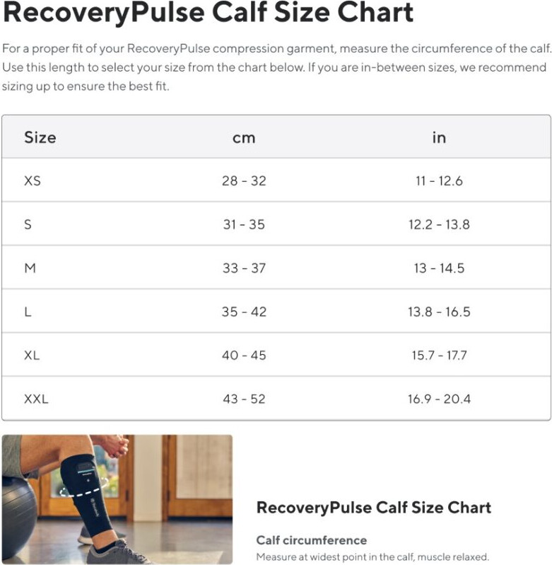 Therabody - Recoverypulse Lægmansjette - Xs - Enkelt