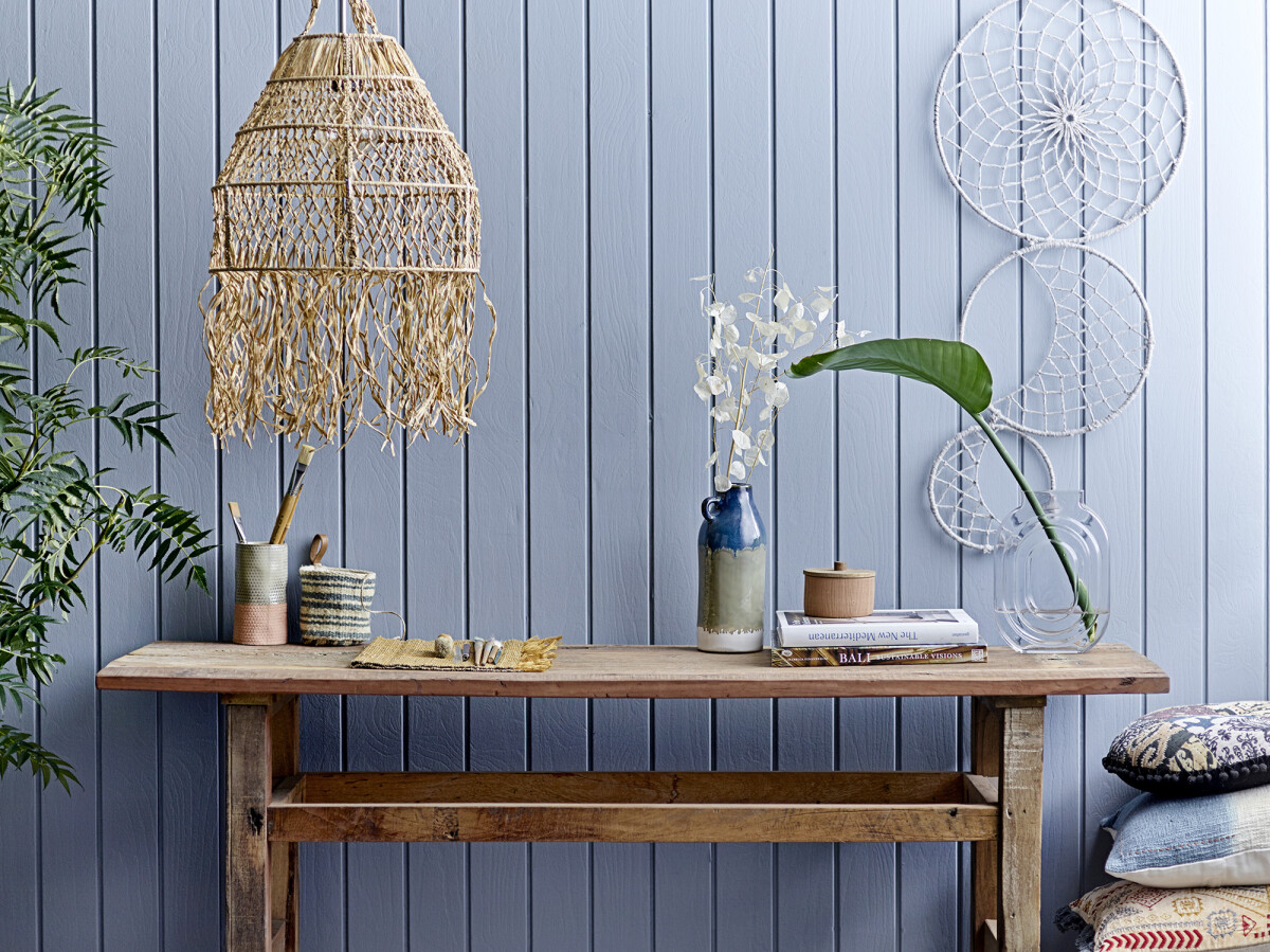 Creative Collection - Thora Pendel Flet Lampe - Natur - Raffia