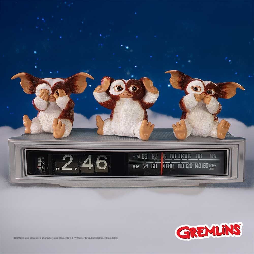 Gremlins - Three Wise Gizmo Figur - 8 2 Cm - Nemesis Now