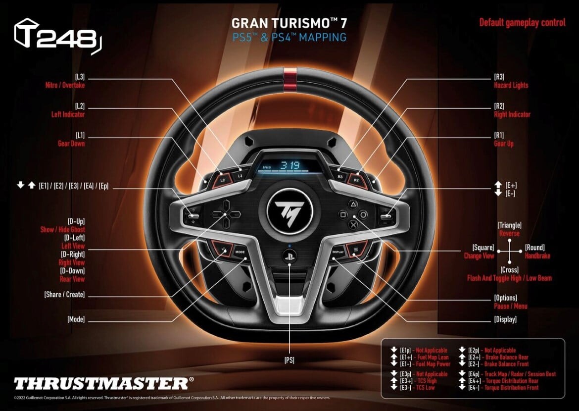 Thrustmaster - T248 Rat Og Pedaler Til Ps5Ps5Pc