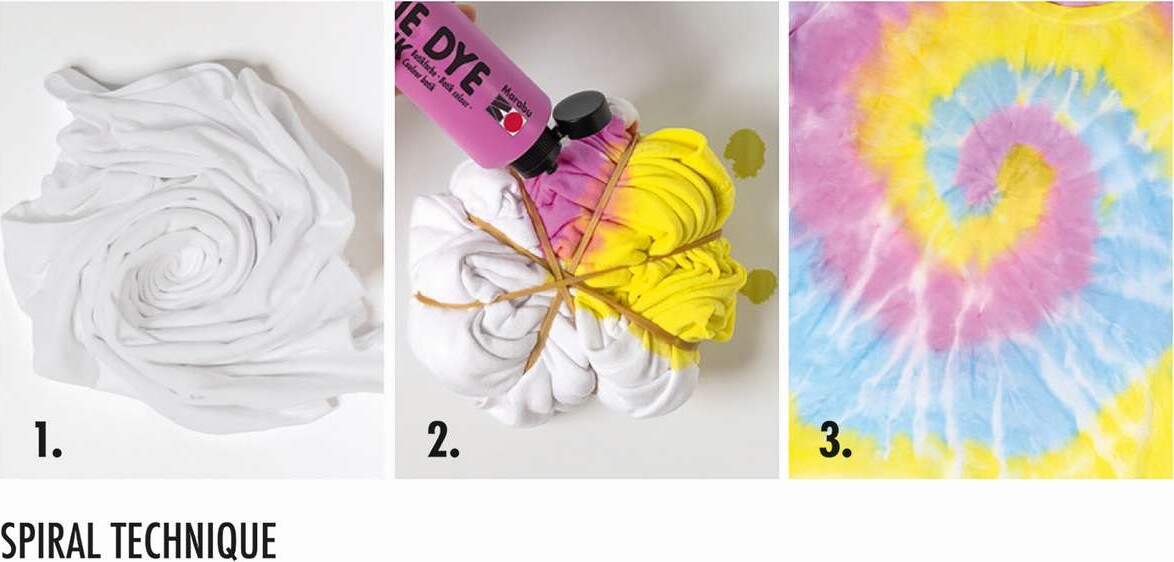 Marabu - Tie Dye Ink Batikfarve Kit - Trend - 3X80 Ml