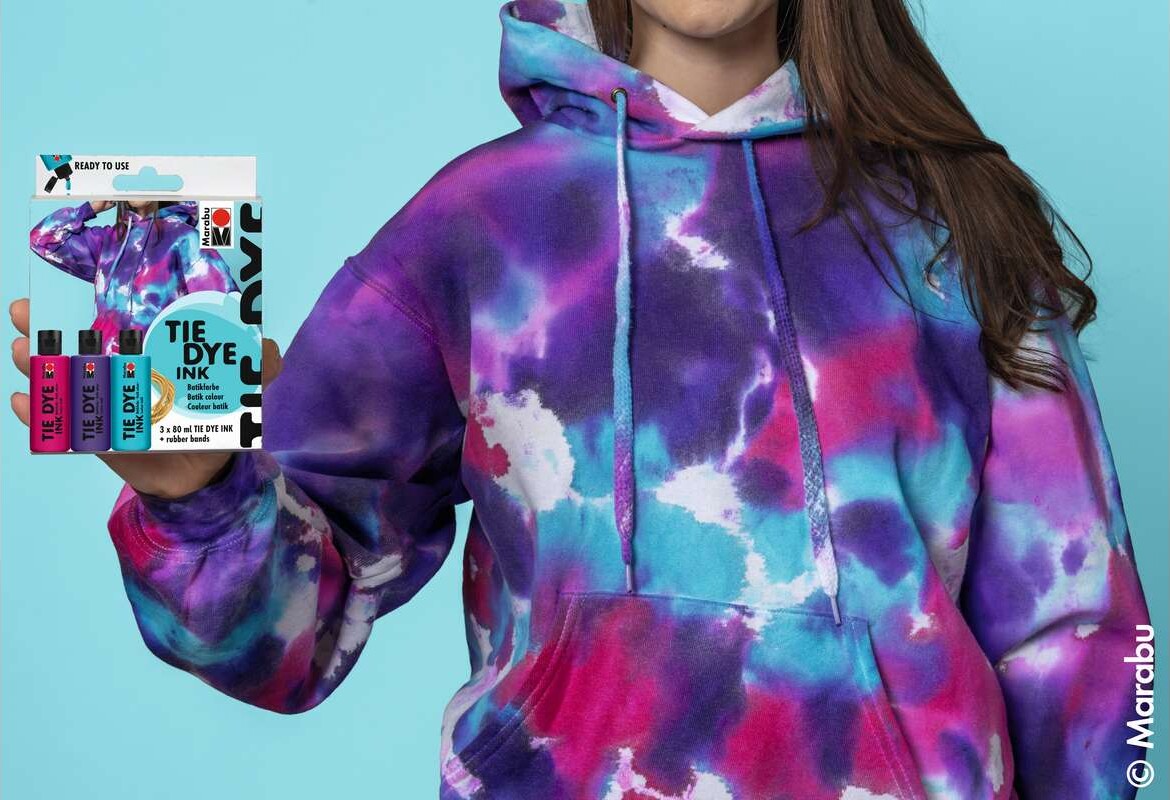 Marabu - Tie Dye Ink Batikfarve Kit - Trend - 3X80 Ml