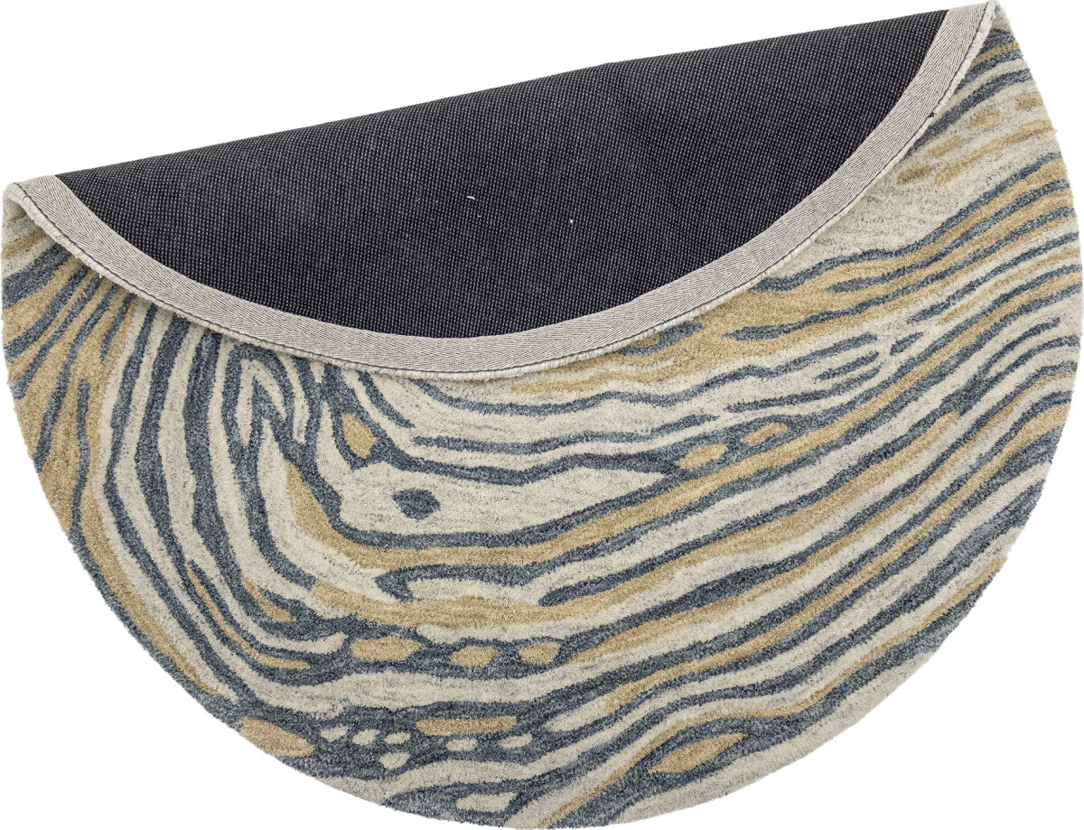 Bloomingville - Tiger Tæppe - Brun - Uld - Rundt - Ø 120 Cm