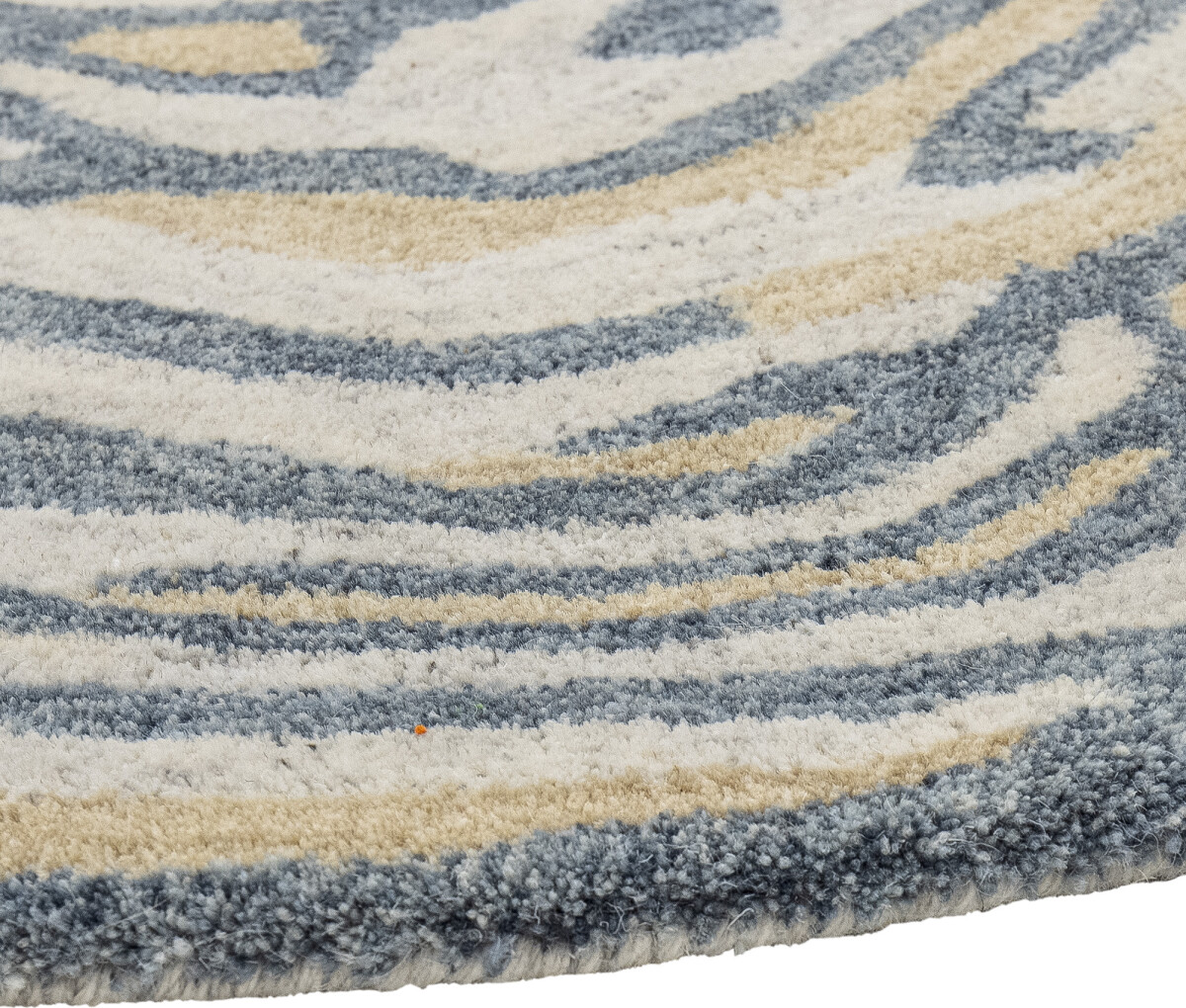 Bloomingville - Tiger Tæppe - Brun - Uld - Rundt - Ø 120 Cm