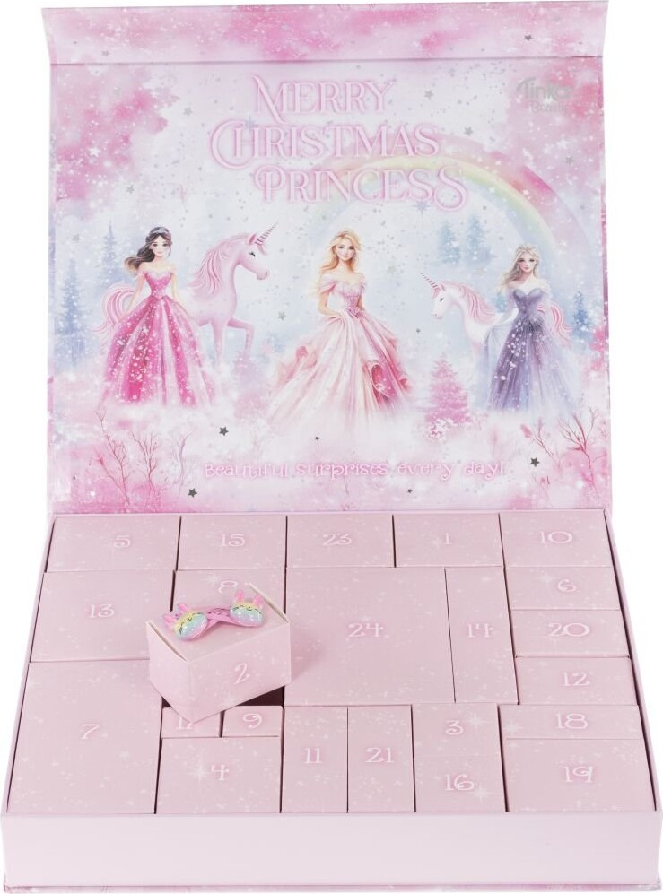 Prinsesse Julekalender Med Accessories Til Børn
