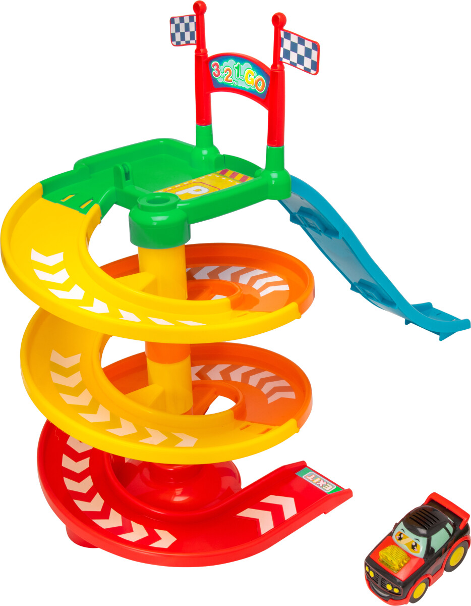 Tiny Teamsterz - Beep Go - Twisting Tower - Parkeringshus Legetøj