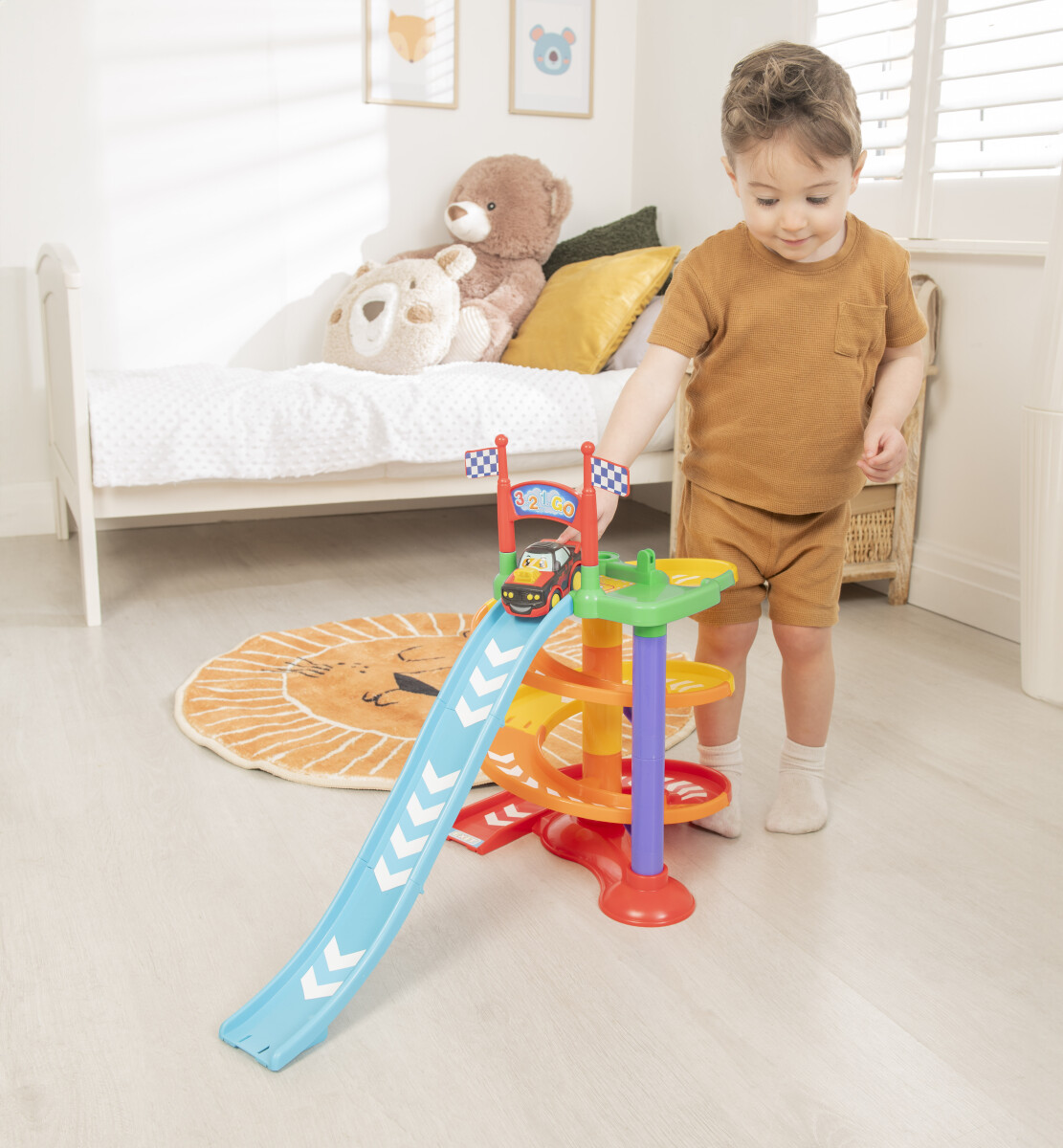 Tiny Teamsterz - Beep Go - Twisting Tower - Parkeringshus Legetøj