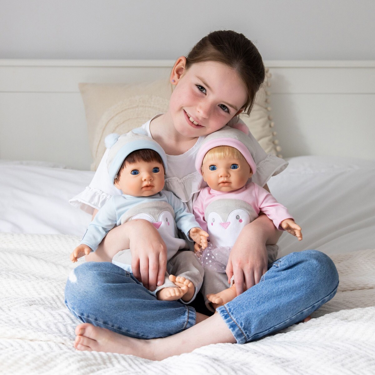 Tiny Treasures - Babytvillingedukker I Pingvin Outfit