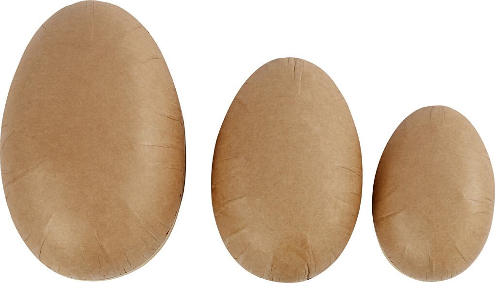 To-Delte Æg - L 12 15 18 Cm - 3 Stk