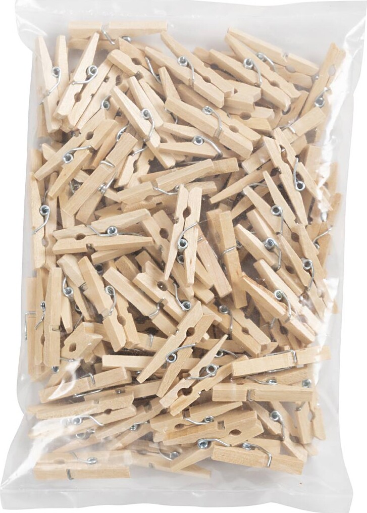 Tøjklemmer - L 30 Mm - B 3 Mm - 100 Stk