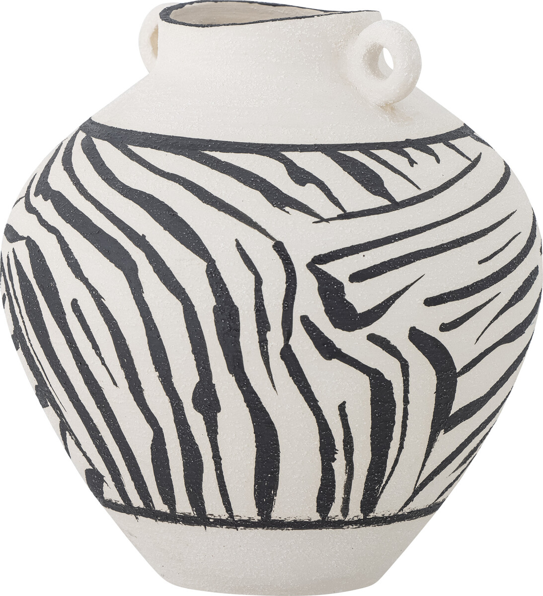 Bloomingville - Togo Vase - Sort - Stentøj - H 26 Cm