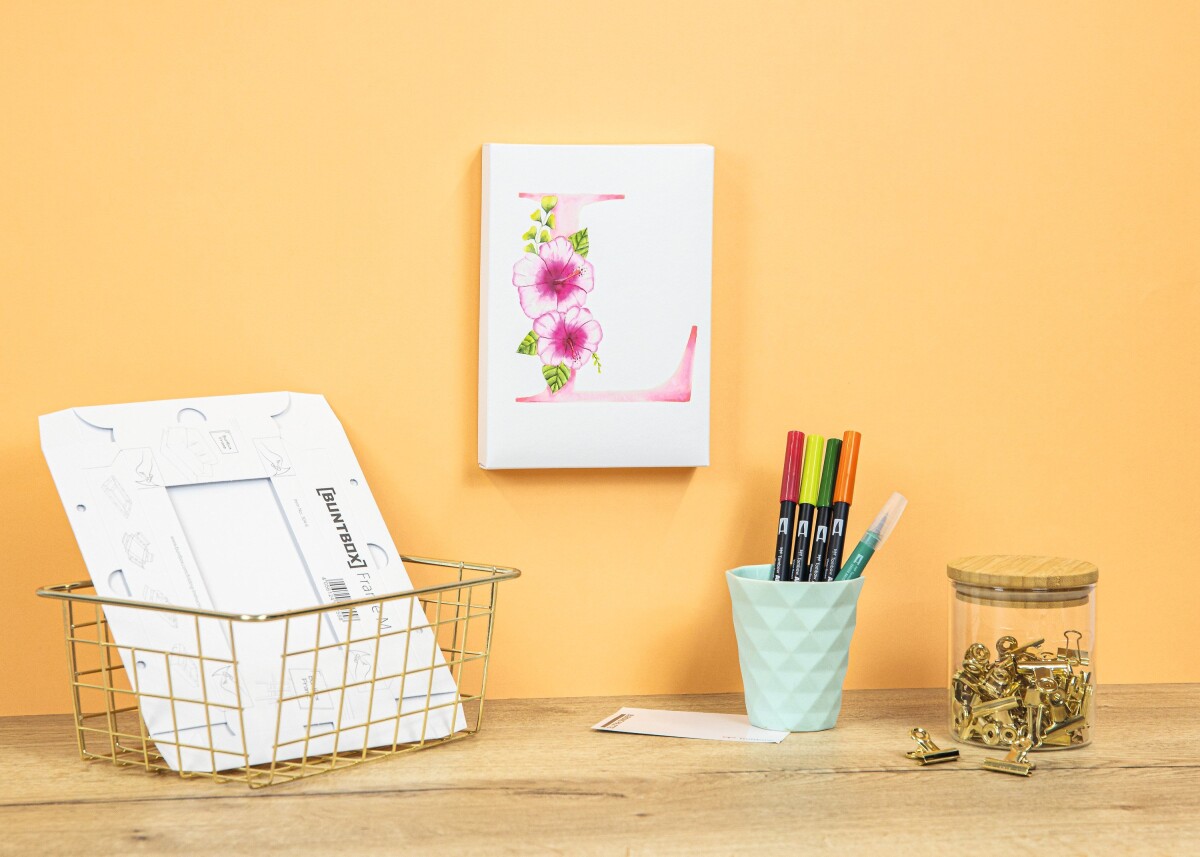 Tombow - Watercoloring Canvas Set Floral Letters