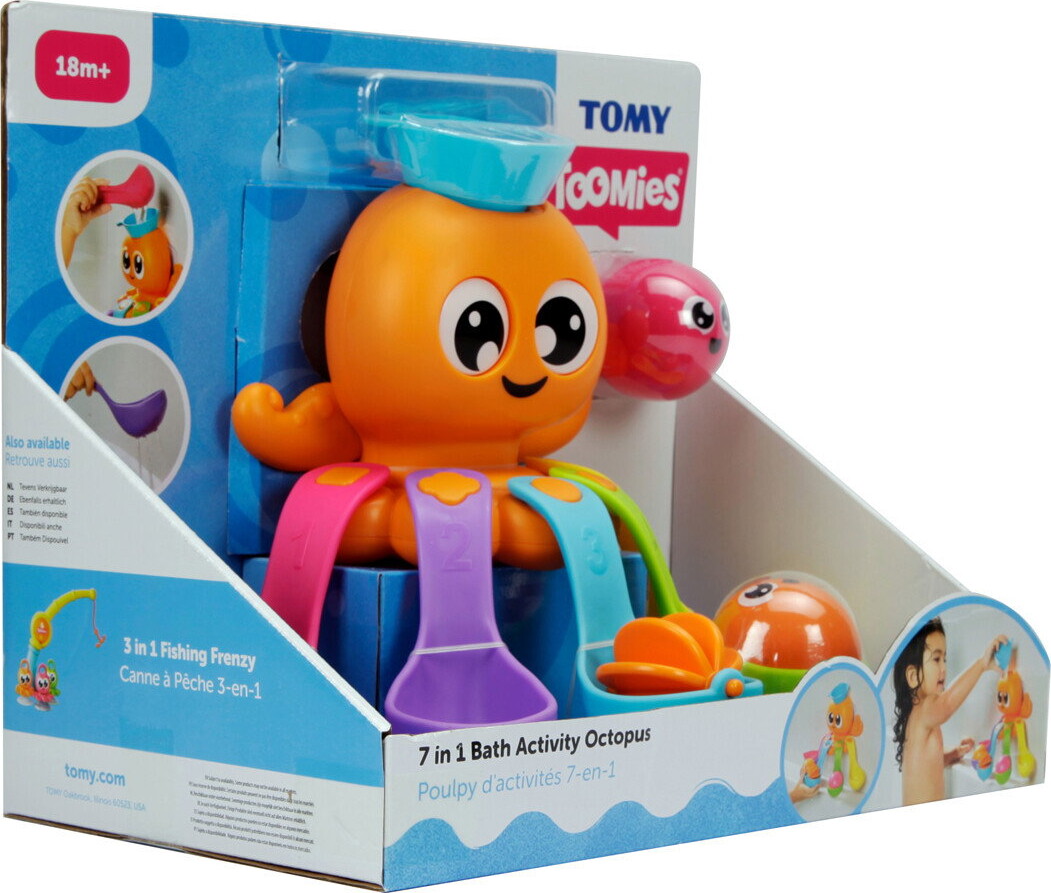 Toomies - 7-In-1 Bath Activity Octopus - Badelegetøj - Tomy 73104