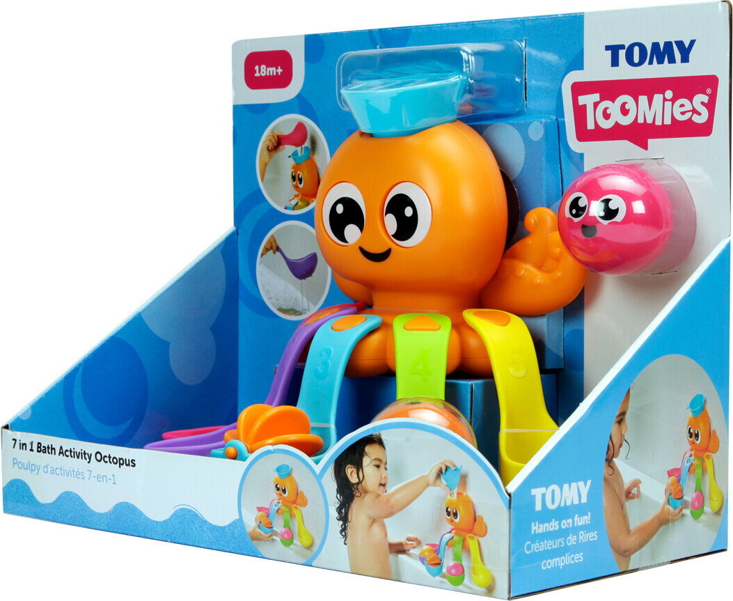 Toomies - 7-In-1 Bath Activity Octopus - Badelegetøj - Tomy 73104