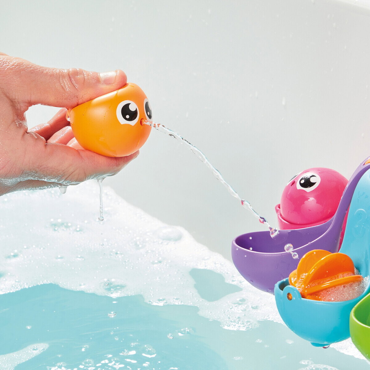 Toomies - 7-In-1 Bath Activity Octopus - Badelegetøj - Tomy 73104