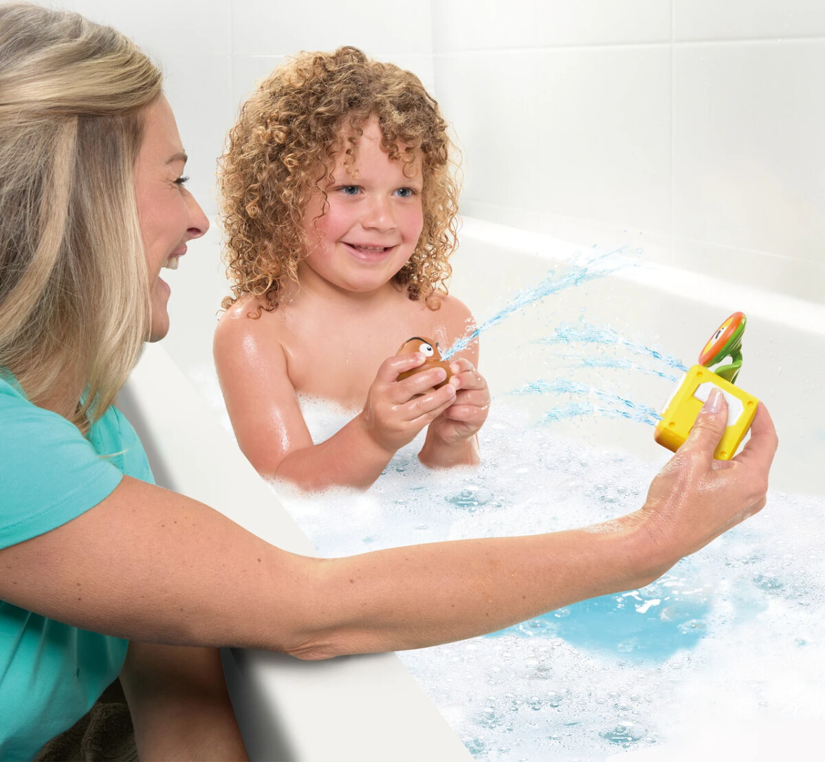 Toomies - Super Mario Bath Squirters - Uper Mushroom Fire Flower 203-738551