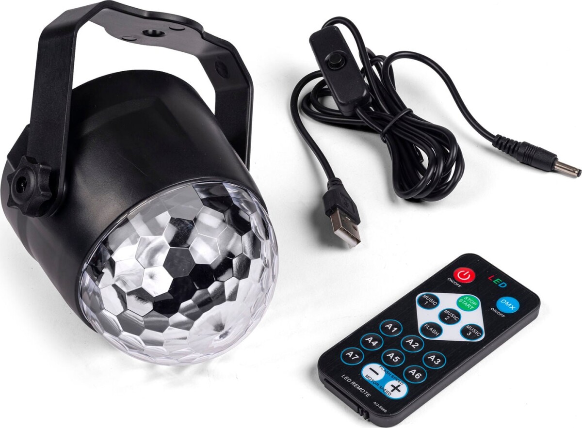 Top Light - Led Diskolys Party Ball Med Fjernbetjening - Vn 71209