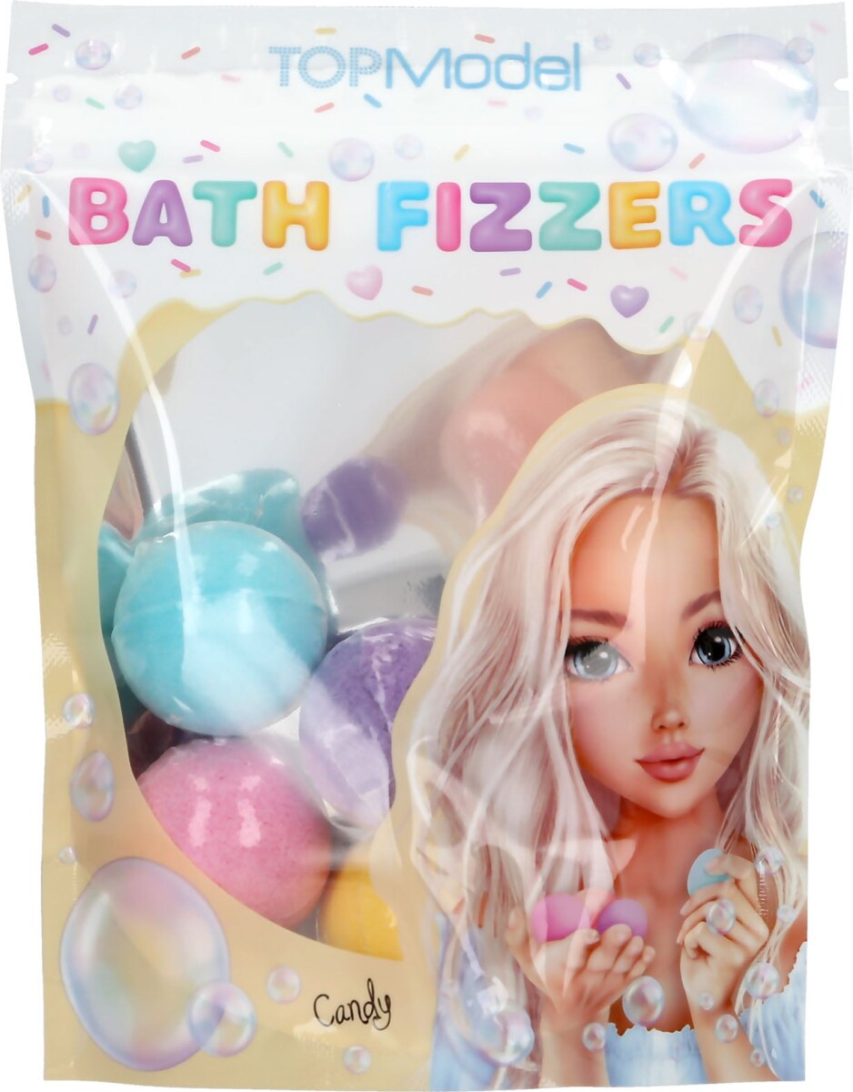 Top Model - Bath Fizzers - 6 Badebomber Til Børn - Candy Glam