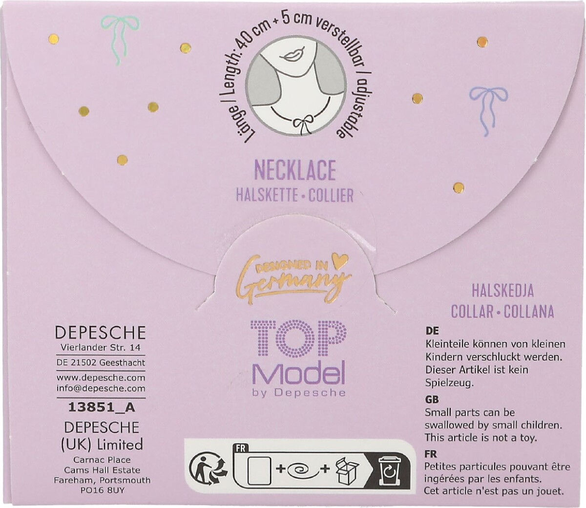 Topmodel - Bff Halskæder - Sæt Til 2 - 40 5 Cm