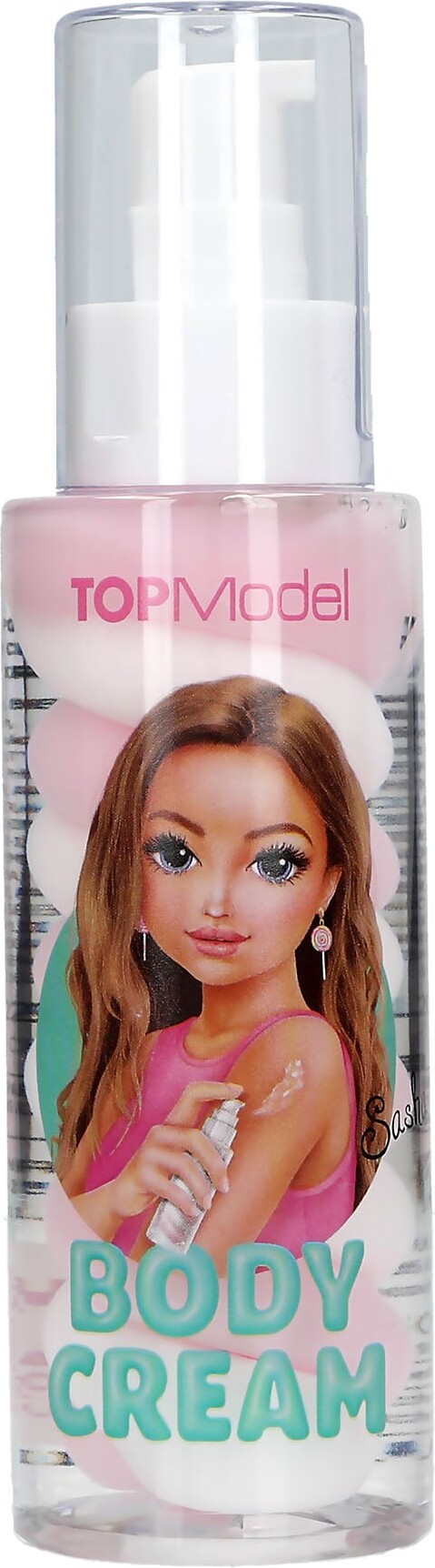 Top Model - Body Cream - Body Lotion Til Børn - Pink Hvid 120 Ml