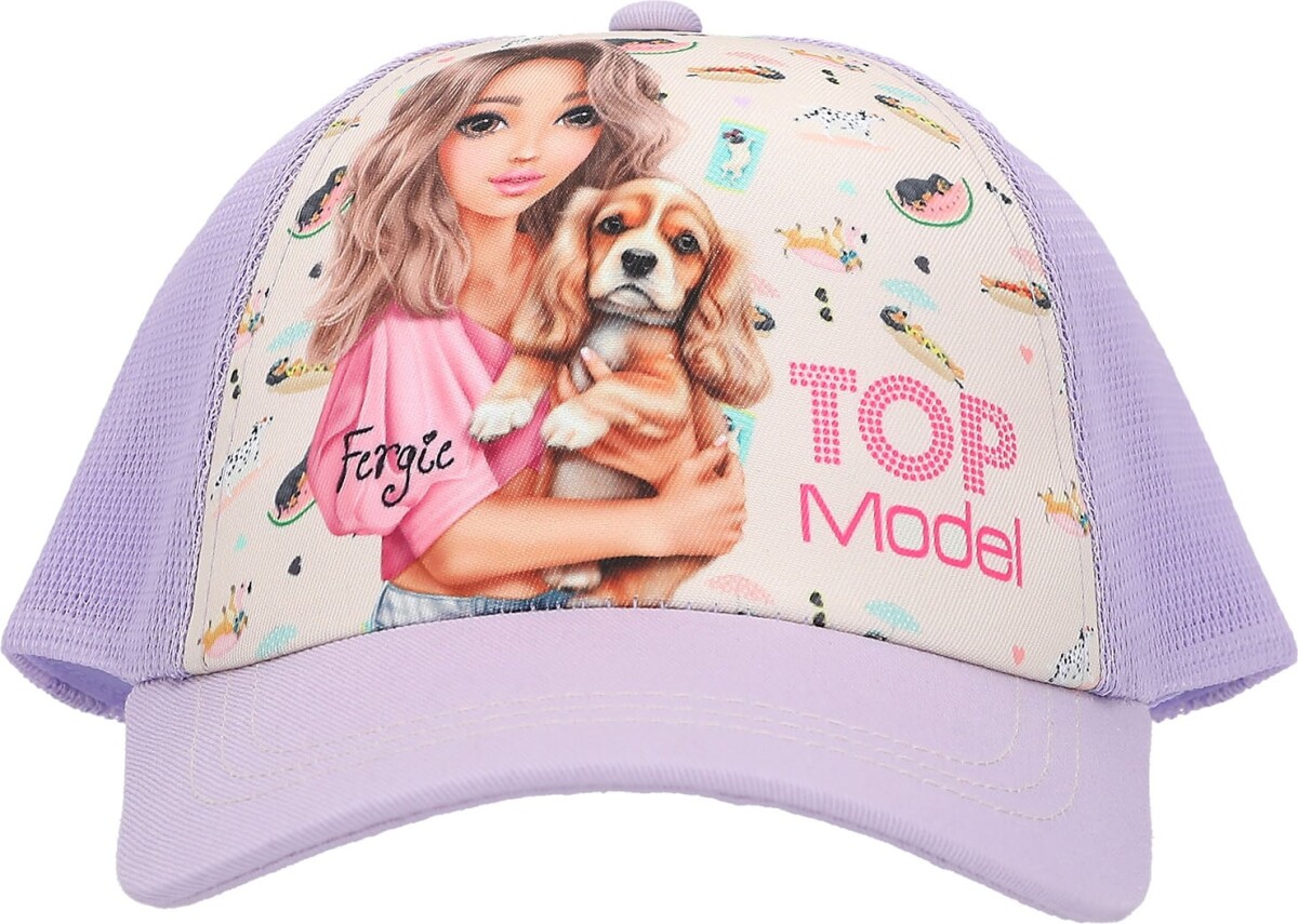 Top Model - Kasket Til Børn - Sunny Dog - Lilla Gul