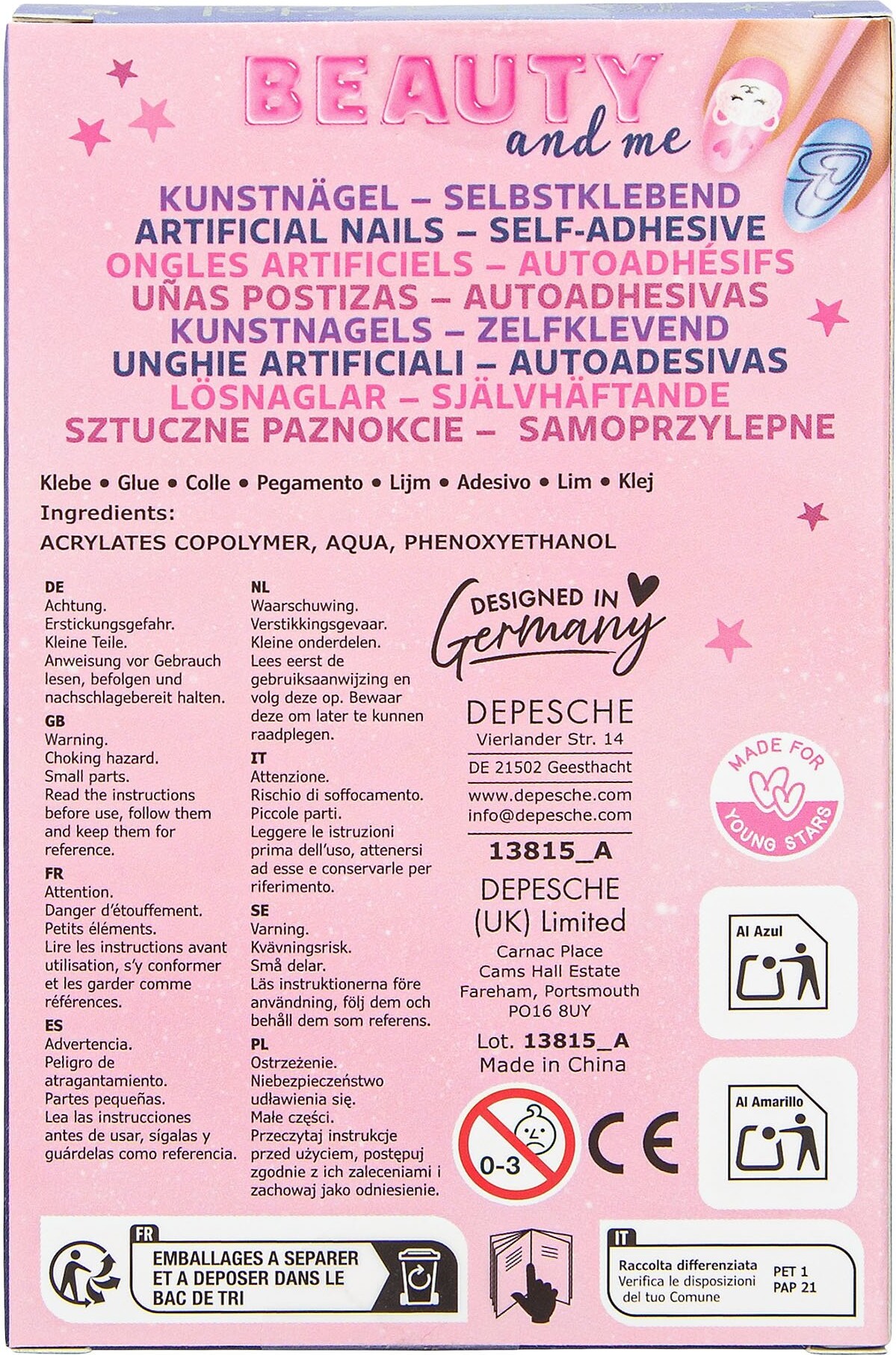 Top Model - Kunstige Negle Til Børn - Artificial Nails - 24 Stk