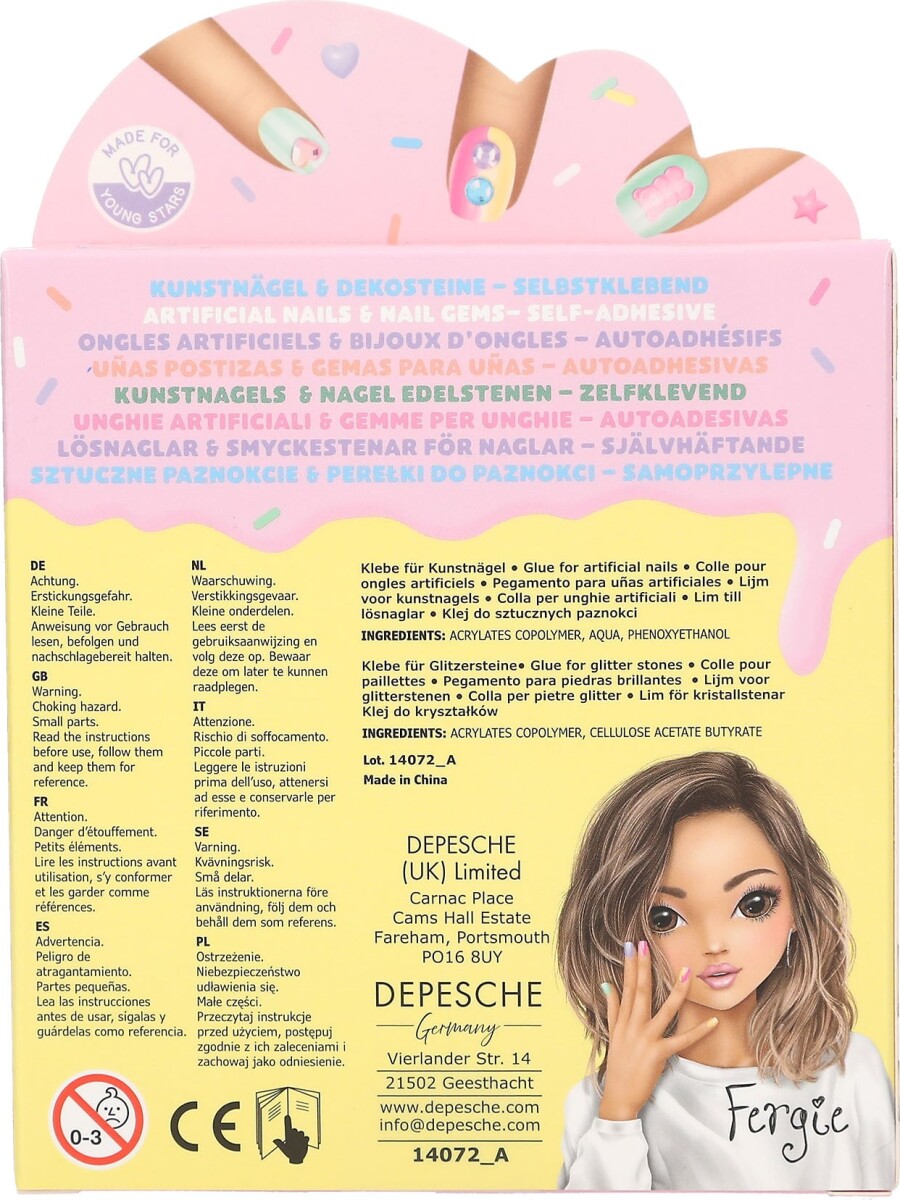 Topmodel - Deco Negle Og Krystal Sæt - Candy Glam