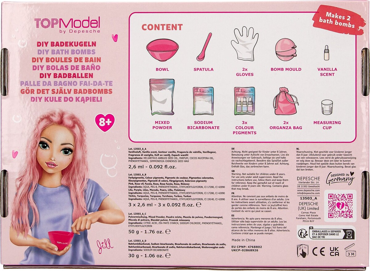 Top Model - Lav Selv Badebombe Sæt Til Børn